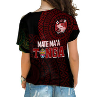 Personalised Aussie Wallabies Mix Mate Maa Tonga Cross Shoulder Shirt Ver 02 LT7 - Polynesian Pride