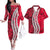 Tropical Hawaii Polynesian Tribal Couples Matching Hawaiian Outfits Combo Long Sleeve Dress And Hawaiian Shirt RLT14 Art - Polynesian Pride