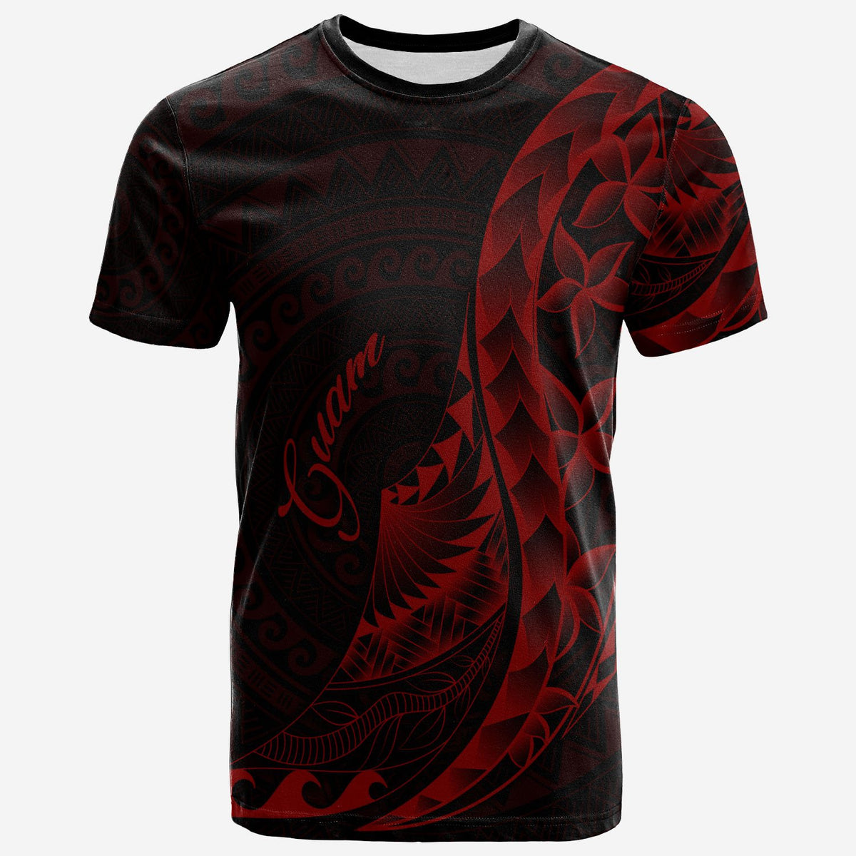 Guam T Shirt Polynesian Pattern Style Red Color Unisex Red - Polynesian Pride