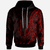 Tuvalu Hoodie Polynesian Pattern Style Red Color Unisex Red - Polynesian Pride