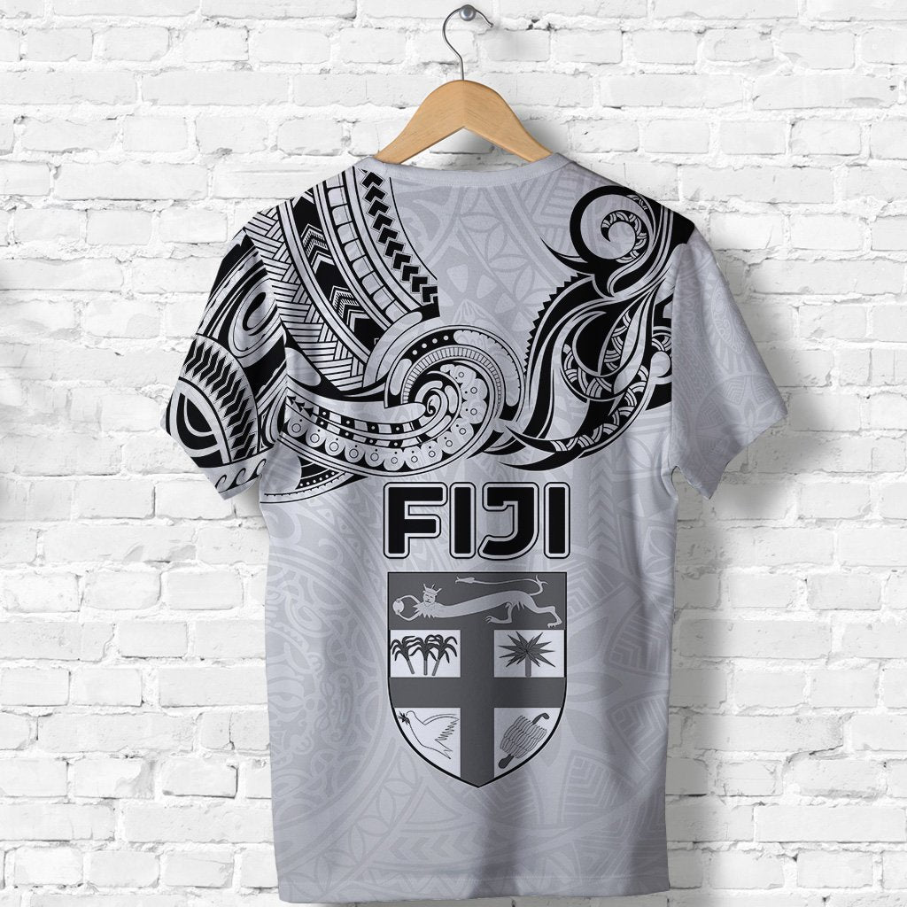 Custom Fiji Rugby T Shirt Polynesian Waves Style - Polynesian Pride