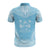 Fiji Custom Polo Shirt Viti Coat Of Arms Polynesian Chief Tattoo Blue Version - Polynesian Pride