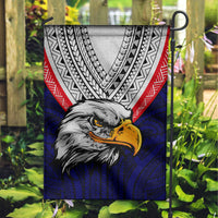 American Samoa Flag Bald Eagle with Polynesian Pattern LT9 - Polynesian Pride