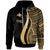 Papua New Guinea Hoodie Gold Tentacle Tribal Pattern Unisex Gold - Polynesian Pride