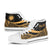 Northern Mariana Islands Custom Personalised High Top Shoes Gold - Polynesian Tentacle Tribal Pattern - Polynesian Pride