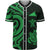 Tokelau Baseball Shirt - Green Tentacle Turtle Unisex Green - Polynesian Pride