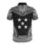 Gambier Islands Custom Polo Shirt Gambier Islands Flag Polynesian Chief Tattoo Black Version - Polynesian Pride