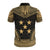 Gambier Islands Custom Polo Shirt Gambier Islands Flag Polynesian Chief Tattoo Gold Version - Polynesian Pride