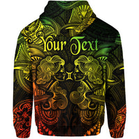 Custom Gemini Zodiac Polynesian Zip Hoodie Unique Style Reggae LT8 - Polynesian Pride