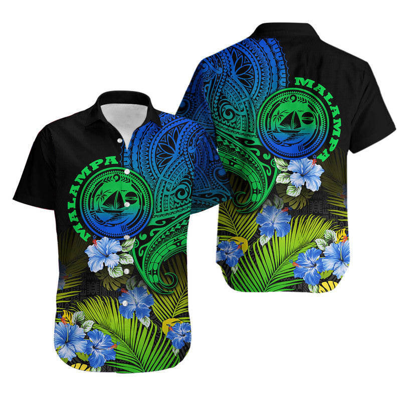 Vanuatu Malampa Province Hawaiian Shirt Hibiscus Tribal Polynesian Tattoo Ver Gradient LT9 Unisex Gradient - Polynesian Pride