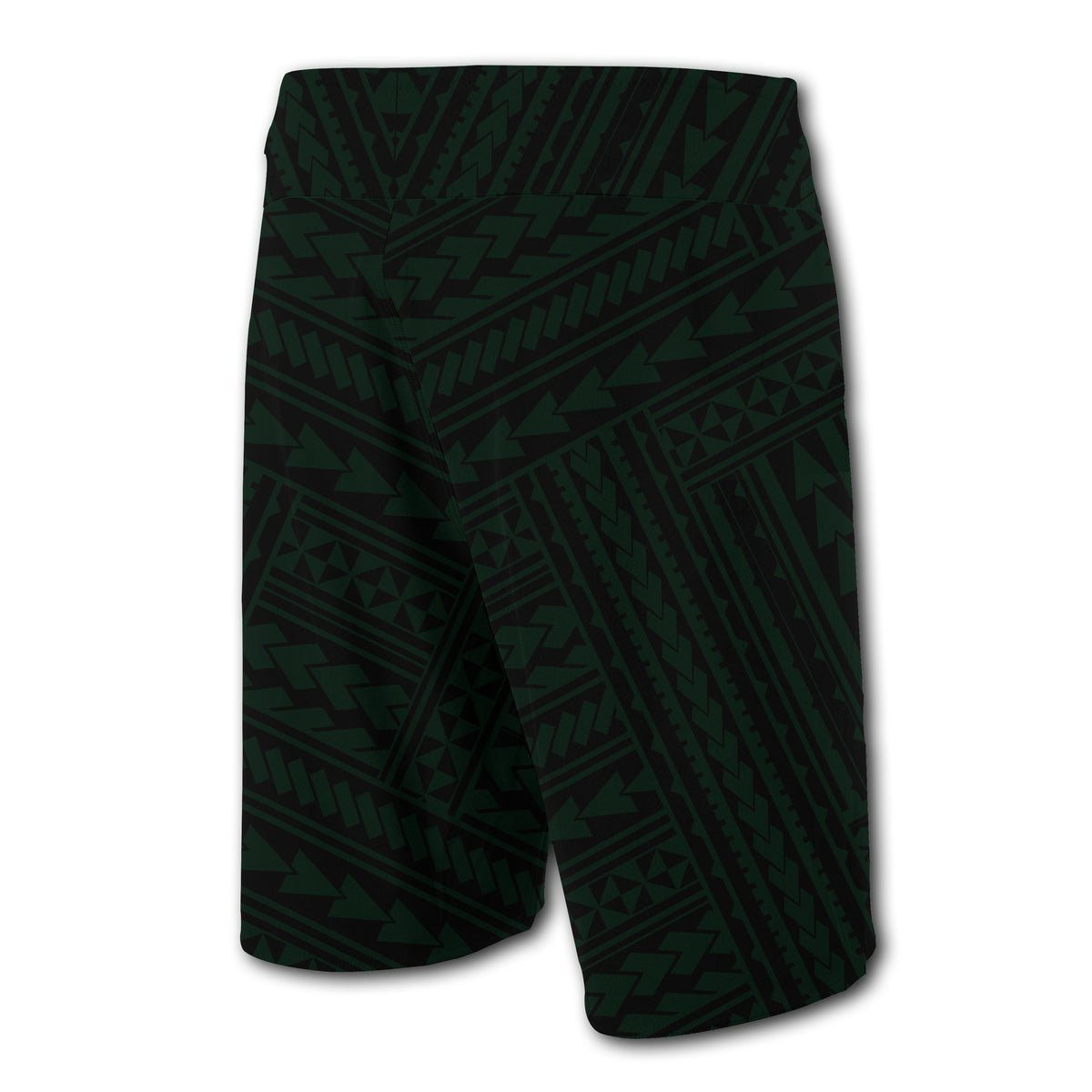 Hawaii Kakau Polynesian Kanaka Map Board Shorts - Green - Polynesian Pride