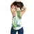 New Zealand Maori Women Racerback Tank Aotearoa Manaia Green Paua Shell - Heare Ra LT9 - Polynesian Pride