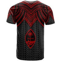 Guam T Shirt Polynesian Armor Style Red - Polynesian Pride