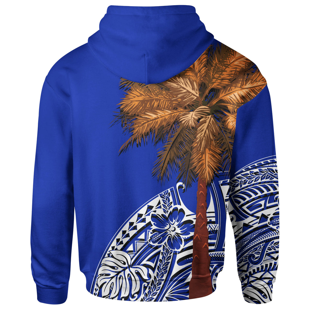Guam Zip up Hoodie Guahan Palm Tree Polynesian Pattern - Polynesian Pride