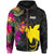 Papua New Guinea Zip up Hoodie Hibiscus Polynesian Pattern Unisex Black - Polynesian Pride