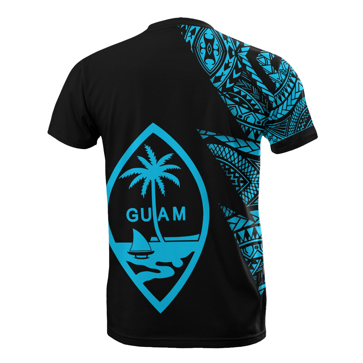 Guam T Shirt Micronesian Pattern Neon Flash Style - Polynesian Pride