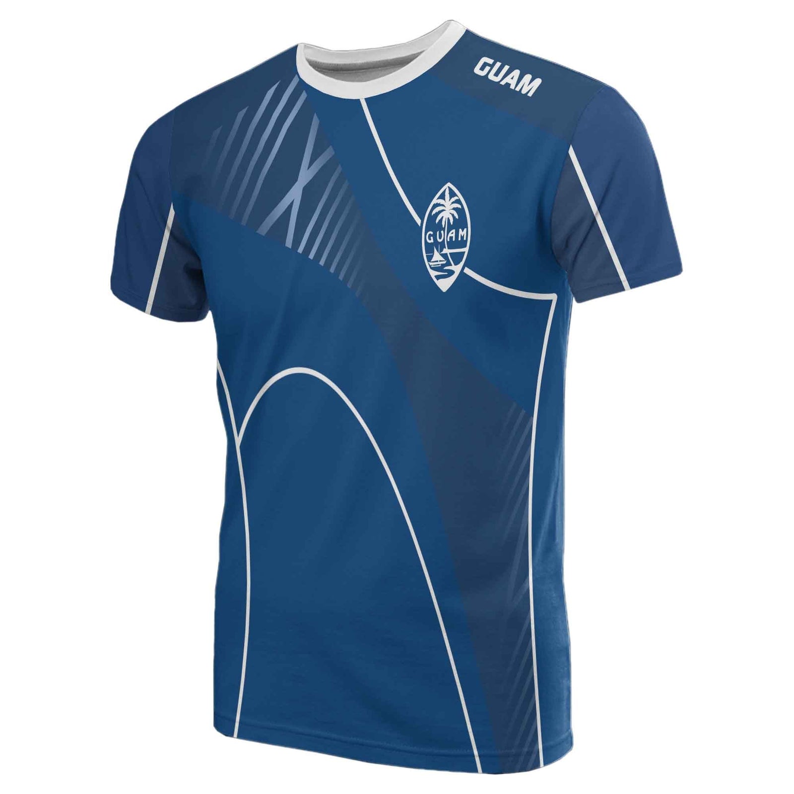 Guam T Shirt Guam Flag Unisex Blue - Polynesian Pride