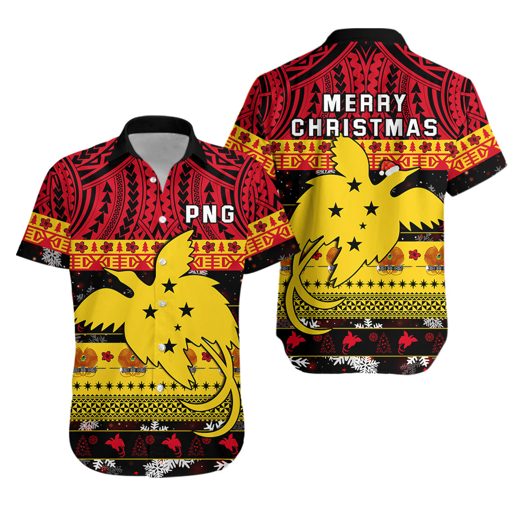 Papua New Guinea Christmas Hawaiian Shirt Raggiana Loved LT13 Unisex Black - Polynesian Pride