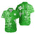 Custom Wallis et Futuna Matching Dress and Hawaiian Shirt Polynesia Green Sea Turtle and Flowers LT13 - Polynesian Pride