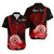 Custom Valentine Federated States of Micronesia Matching Hawaiian Shirt and Dress Heart Love Tropical Flowers Red LT14 - Polynesian Pride