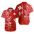 (Custom Personalised) Wallis et Futuna Hawaiian Shirt Polynesia Red Sea Turtle and Flowers LT13 Unisex Red - Polynesian Pride