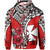 Custom Wallis et Futuna Hoodie Polynesian Pattern and Hibiscus Flowers Version Red LT13 - Polynesian Pride