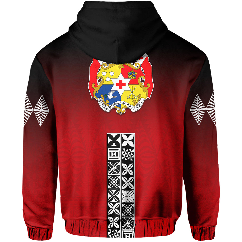Custom Tonga Distinctive Zip Hoodie Tongan Tapa Pattern LT13 - Polynesian Pride