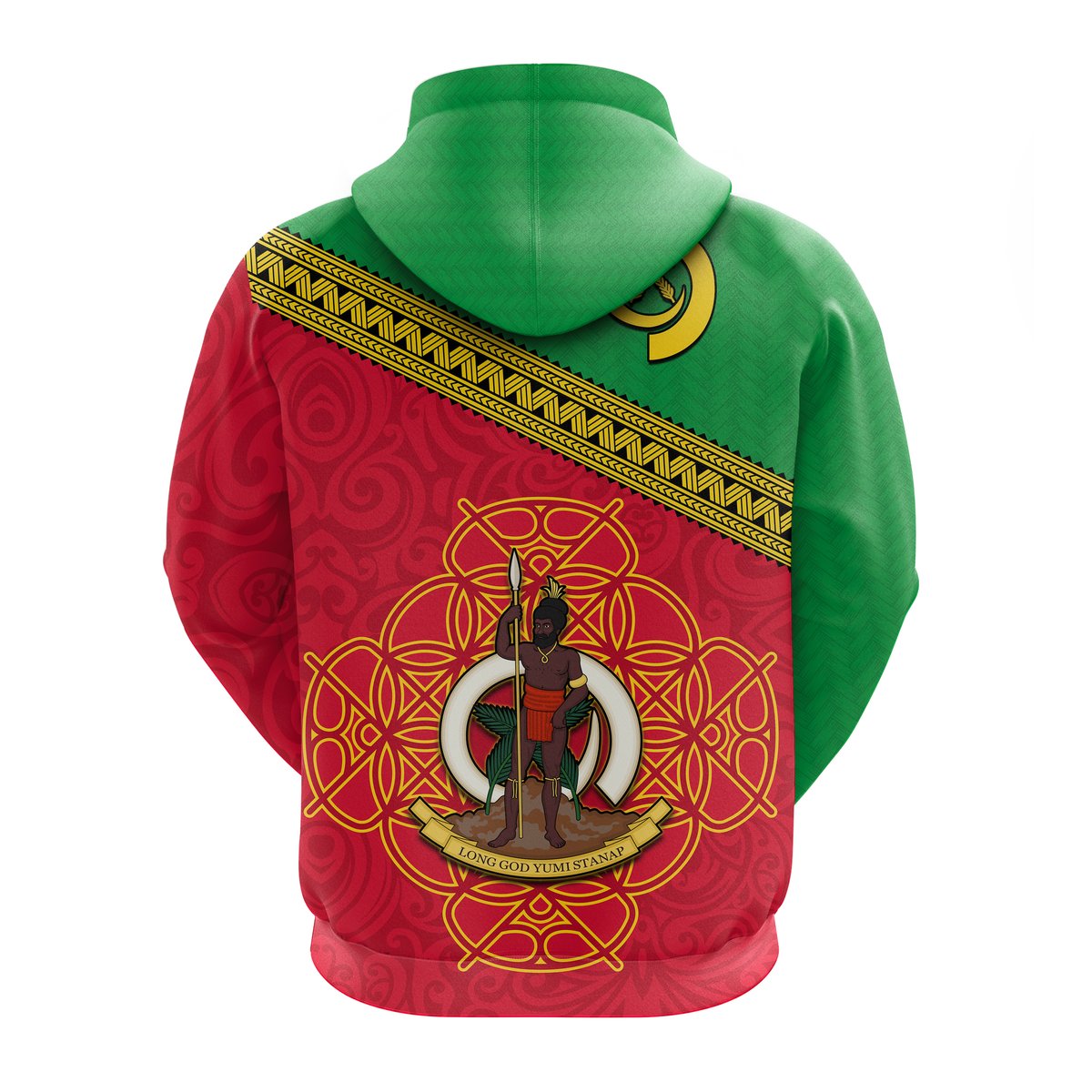 Vanuatu Zip Hoodie Pattern Sand Drawing LT13 - Polynesian Pride