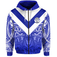 Makoi Bulldogs Zip Hoodie Forever Fiji Rugby Version Fresh 02 LT13 Unisex Blue - Polynesian Pride