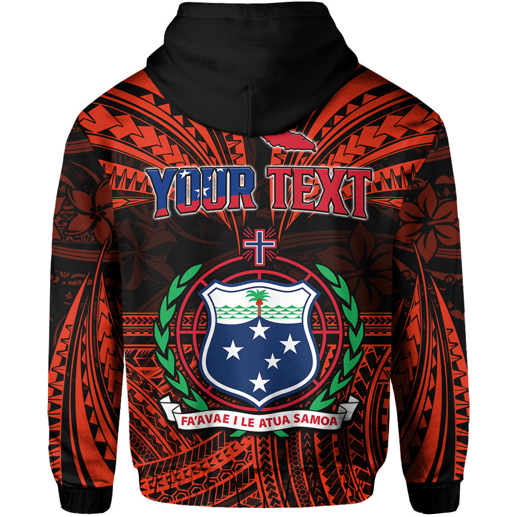Custom Samoa Tatau Hoodie Red Polynesian Proud Samoan LT13 - Polynesian Pride