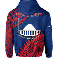 Custom F.A.S.T Samoa Hoodie Samoan Coat of Arms Polynesian Pattern LT14 - Polynesian Pride