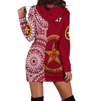 (Custom Personalised) Tonga Eua High School Hoodie Dress Tongan Ngatu Pattern LT14 - Polynesian Pride