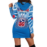 Samoa Rugby Hoodie Dress Toa Samoa Polynesian Pacific Blue Version LT14 - Polynesian Pride