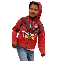 Tonga Rugby MMT Hoodie KID Ngatu Mate Maa Tonga Simple LT13 - Polynesian Pride
