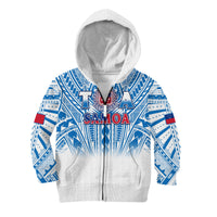 Samoa Rugby Hoodie KID Toa Samoa Polynesian Pacific White Version LT14 - Polynesian Pride