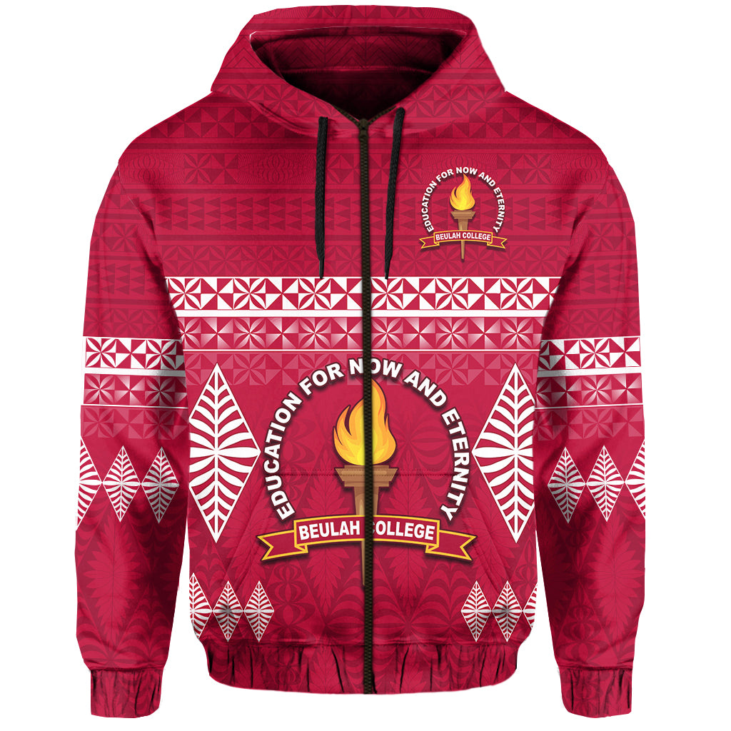 Beulah College Hoodie Ngatu Pattern Tonga LT13 - Polynesian Pride