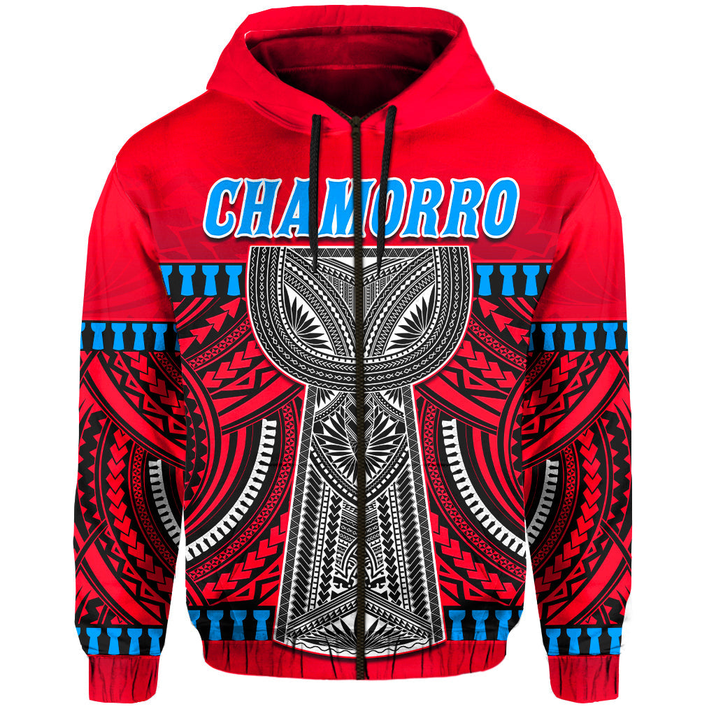 Custom Guam Chamorro Hoodie Latte Stone Red Polynesian Haligi LT13 - Polynesian Pride