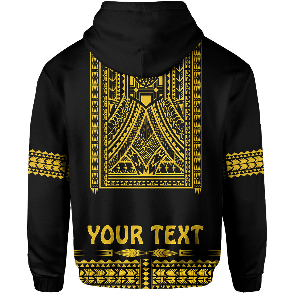 Custom Polynesian Hoodie Dashiki With Polynesian Tattoo Royal Golden Version LT14 - Polynesian Pride