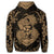 Hawaii Anchor Hibiscus Flower Vintage Hoodie Gold - Polynesian Pride