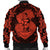 Hawaii Anchor Hibiscus Flower Vintage Bomber Jacket - AH - Orange - Polynesian Pride