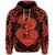 Hawaii Anchor Hibiscus Flower Vintage Hoodie Orange - Polynesian Pride
