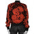 Hawaii Anchor Hibiscus Flower Vintage Bomber Jacket - AH - Orange - Polynesian Pride