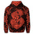 Hawaii Anchor Hibiscus Flower Vintage Hoodie Orange - Polynesian Pride