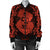 Hawaii Anchor Hibiscus Flower Vintage Bomber Jacket - AH - Orange - Polynesian Pride