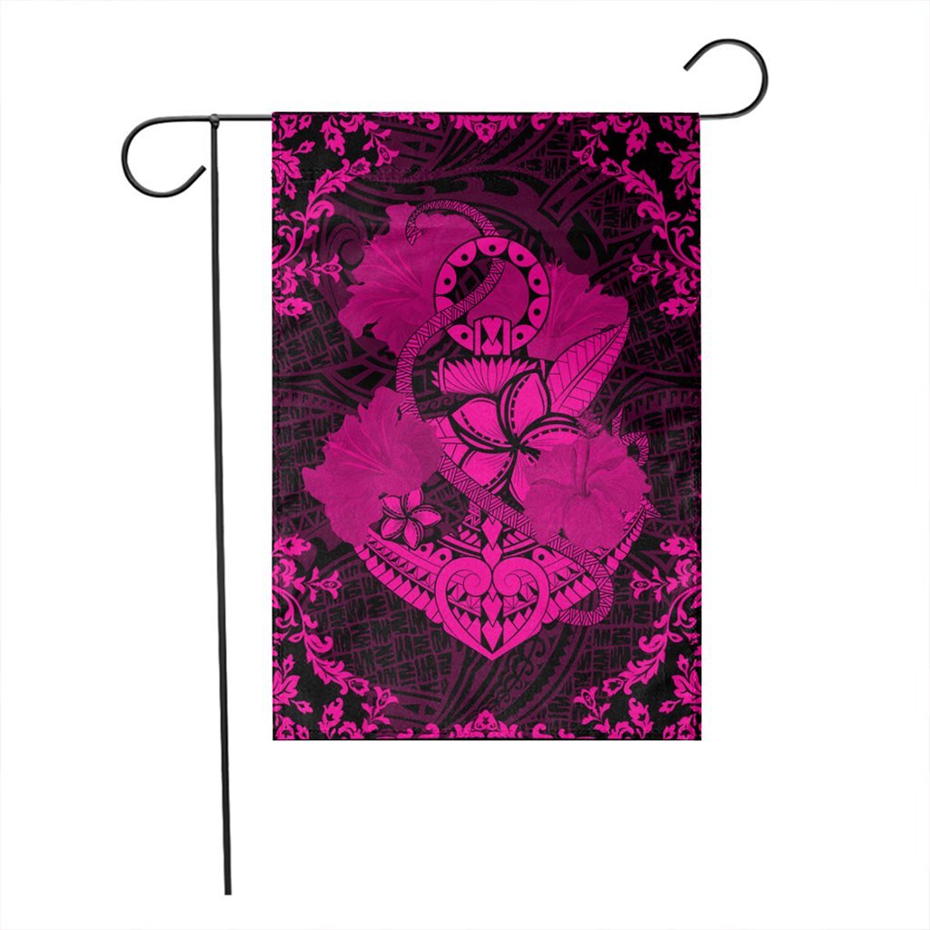 Hawaii Anchor Hibiscus Flower Vintage Flag - AH - Pink - Polynesian Pride