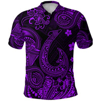 Hawaii Fish Hook Polynesian Polo Shirt Unique Style Purple LT8 - Polynesian Pride