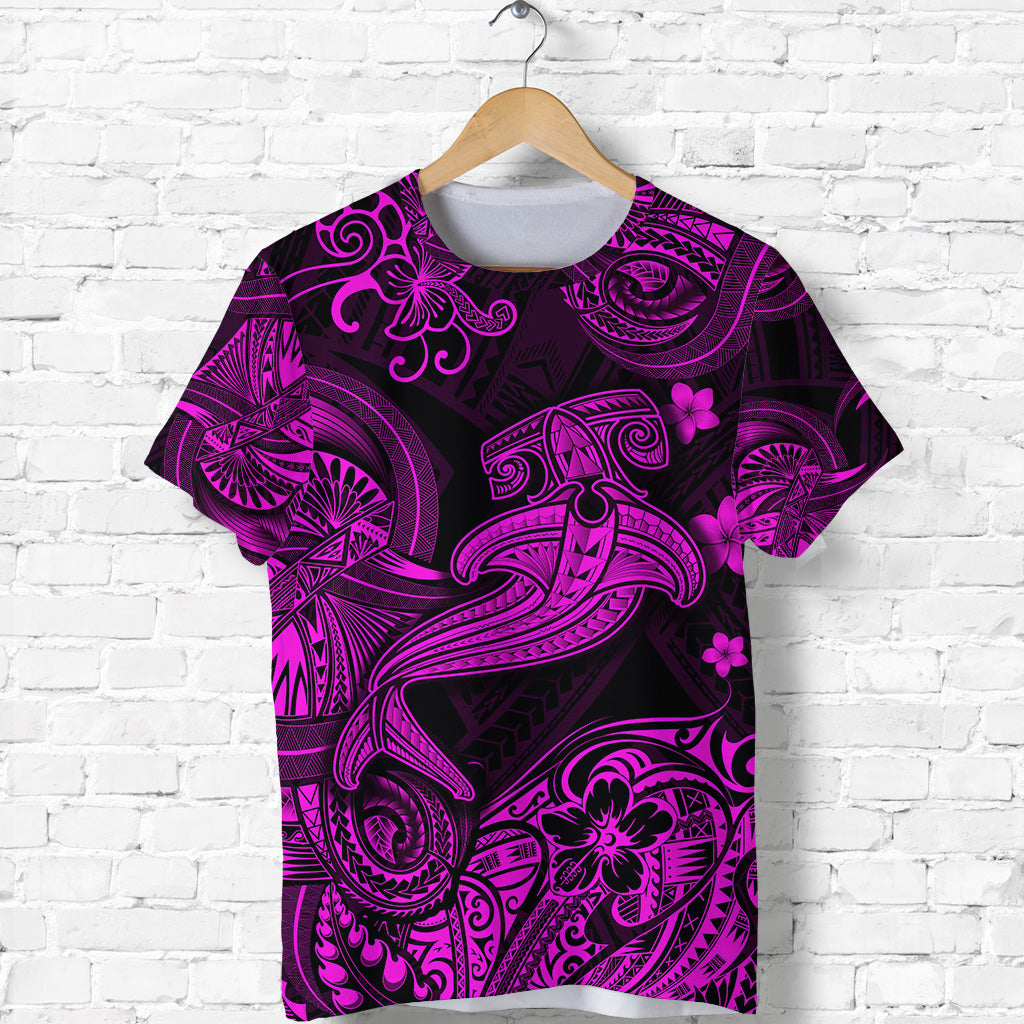 Hawaii Hammer Shark Polynesian T Shirt Unique Style Pink LT8 - Polynesian Pride