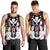 Hawaii Map Kanaka Two Men Holding Flag Tank Top - AH - Polynesian Pride