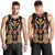 Hawaii Map Kanaka Two Men Holding Flag Tank Top Gold - AH - Polynesian Pride