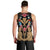Hawaii Map Kanaka Two Men Holding Flag Tank Top Gold - AH - Polynesian Pride